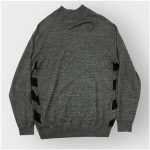 Men's Gray Sweater with Black Accents